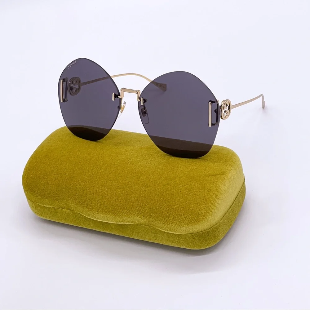 NEW GUCCI WOMEN GREY SUNGLASSES